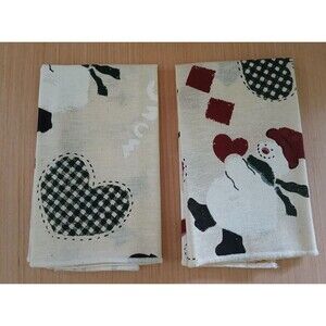 NEW Let it Snow 100% Cotton Cloth Napkins 3-2 PACKS 17x17 (6 NAPKINS TOTAL) Vtg